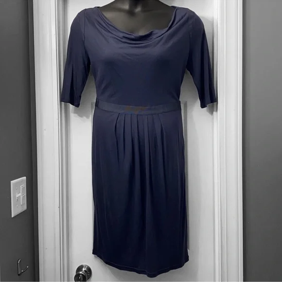 sachin and babi light blue dress Linen-Blend Cutout Tie-Front Midi Dress main image 0